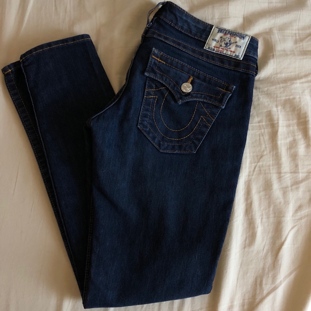 True Religion dark wash skinny jeans - size 29